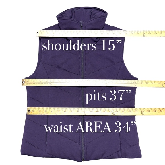 vest outdoor COLDWATER CREEK XS/S purple rayon knit blend zipz - Picture 8 of 11